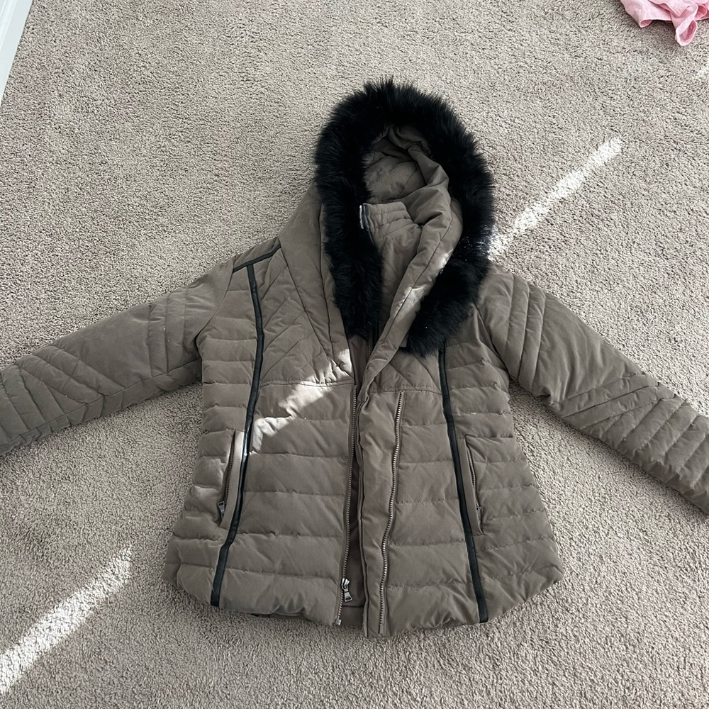 Express Taupe Quilted Jacket
